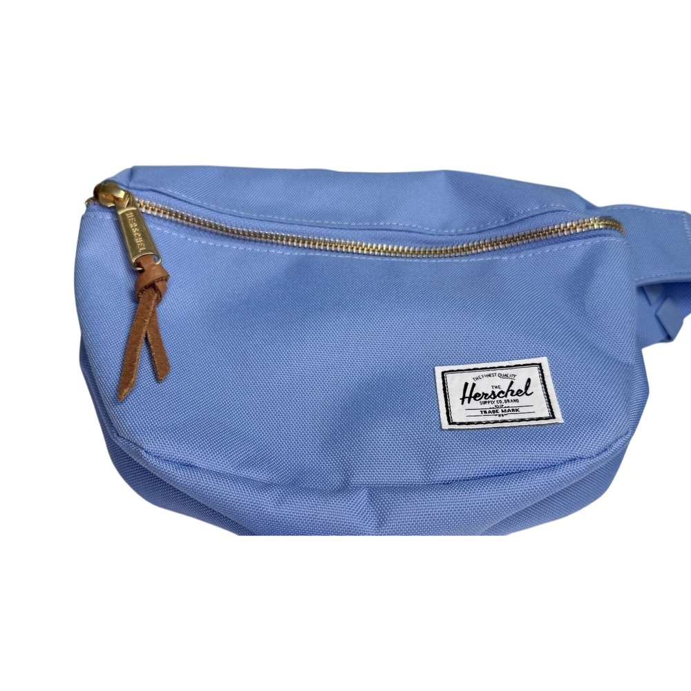 Herschel Fifteen Zip-Front Closure Fanny Pack Sling Bag Blue Hydrangea NWT